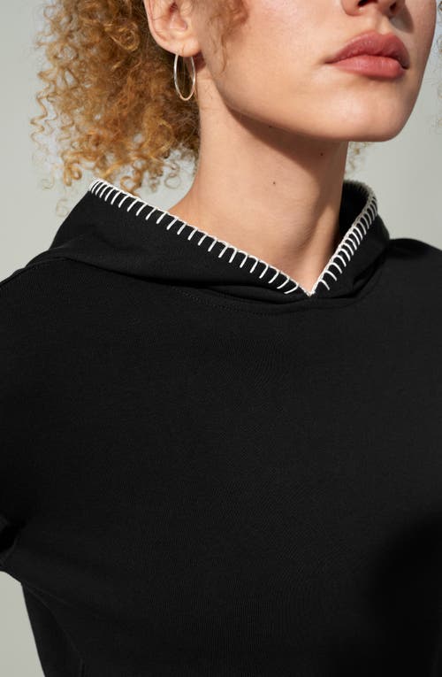 Lilysilk Seamflow Poise Pullover In Black