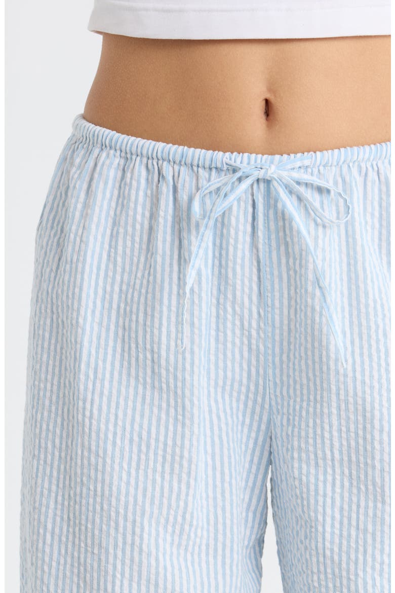 Seersucker Sleep Pants, Alternate, color, WHITE- BLUE HICKORY STRIPE
