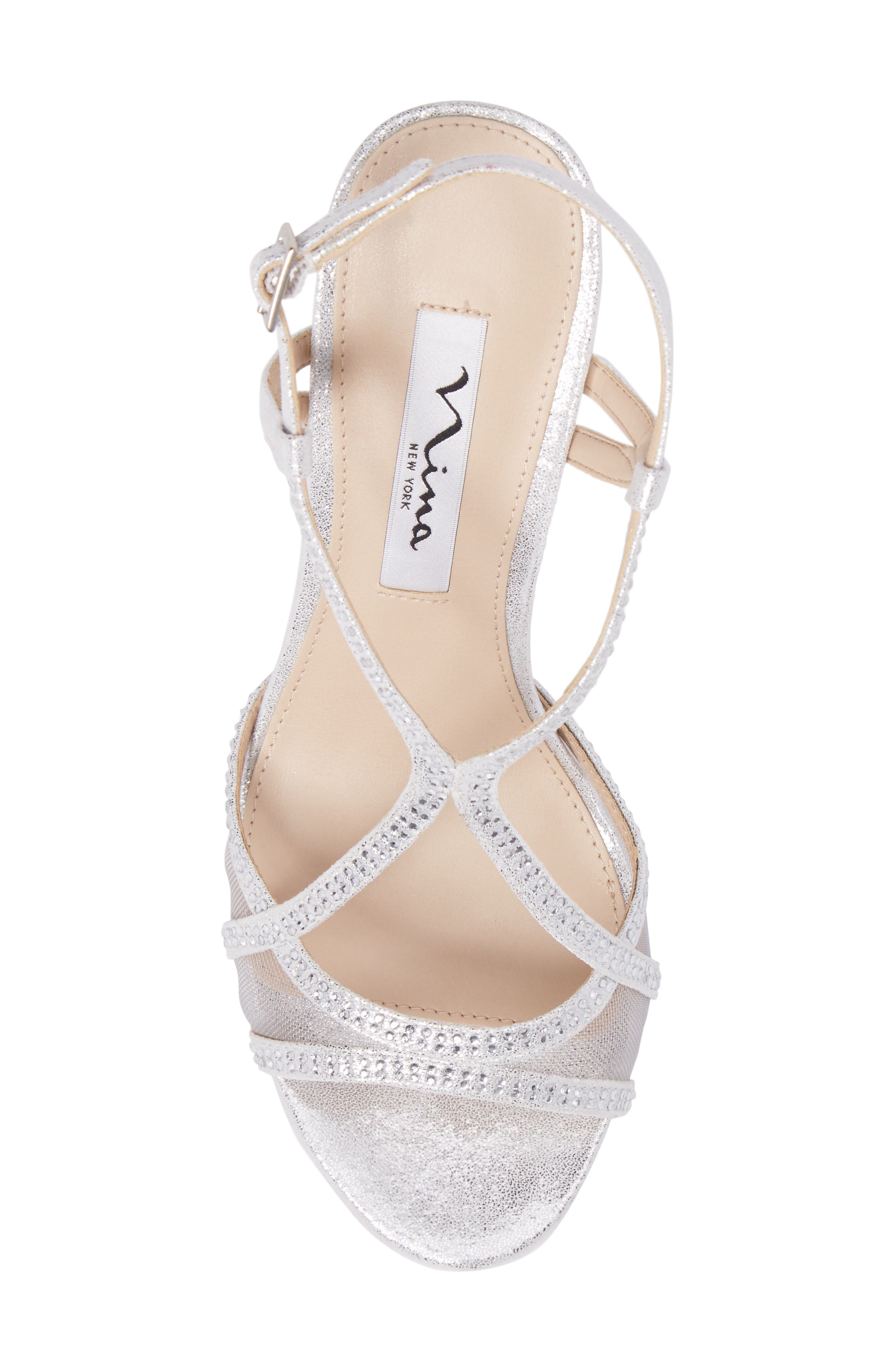 Nina Blossom Crystal Embellished Sandal, Alternate, color, 