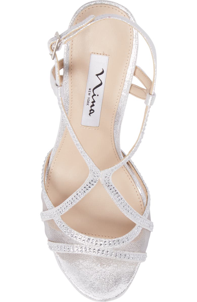 Nina Blossom Crystal Embellished Sandal, Alternate, color,