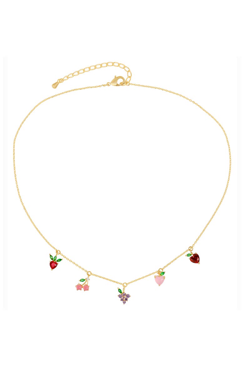 Fruit Basket Choker Necklace, Alternate, color, GOLD