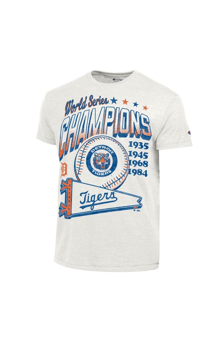 Champion Men's Champion White Detroit Tigers Winning Tradition Cooperstown Tri-Blend T-Shirt, Alternate, color, White