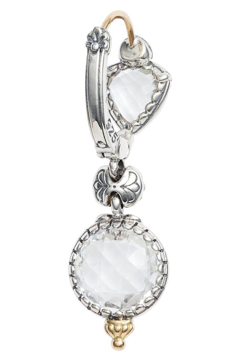 Pythia Double Drop Crystal Earrings, Alternate, color, SILVER/ CRYSTAL