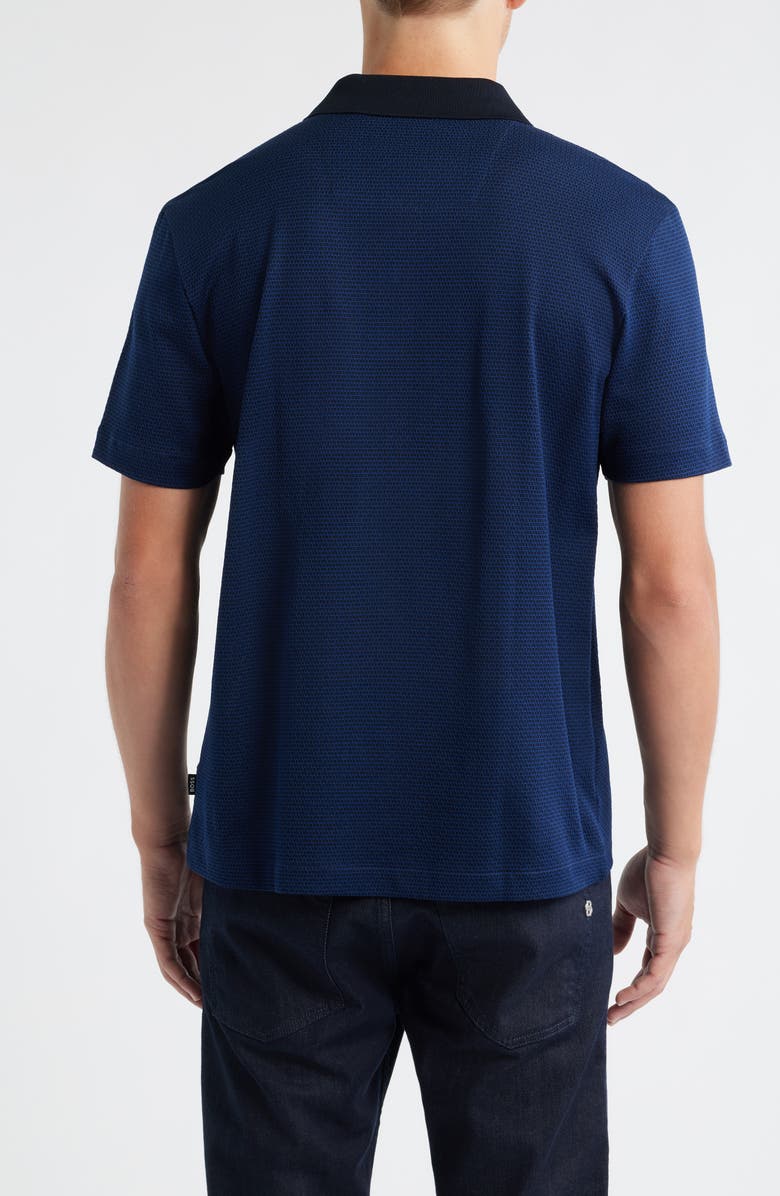 BOSS Parlay Texture Polo, Alternate, color, Dark Blue