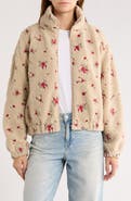 Thread & Supply Floral Embroidered Faux Shearling Jacket