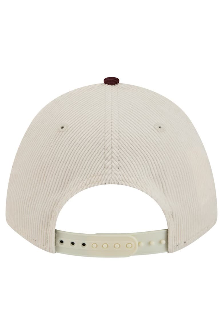 Men's New Era Maroon/Cream Texas A&M Aggies Arch Two-Tone Corduroy 9FORTY A-Frame Adjustable Hat, Alternate, color, Maroon
