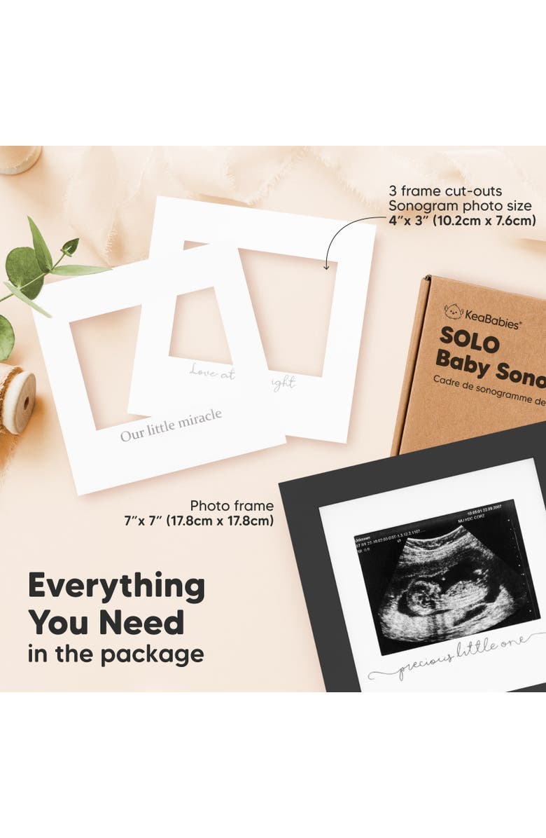 KeaBabies Solo Baby Sonogram Frame, Alternate, color, Onyx Black