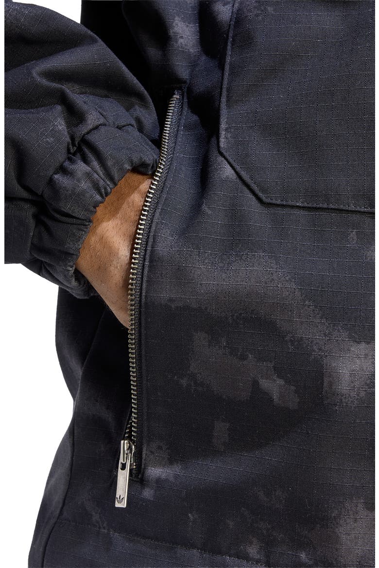 Camo Hooded Windbreaker, Alternate, color, BLACK