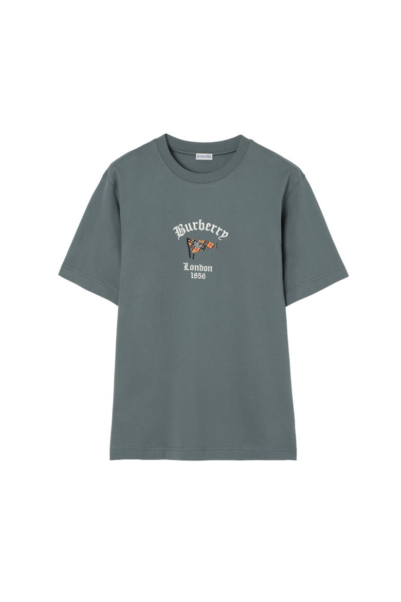 Check Flag Cotton T-shirt, Alternate, color, Seafarer blue