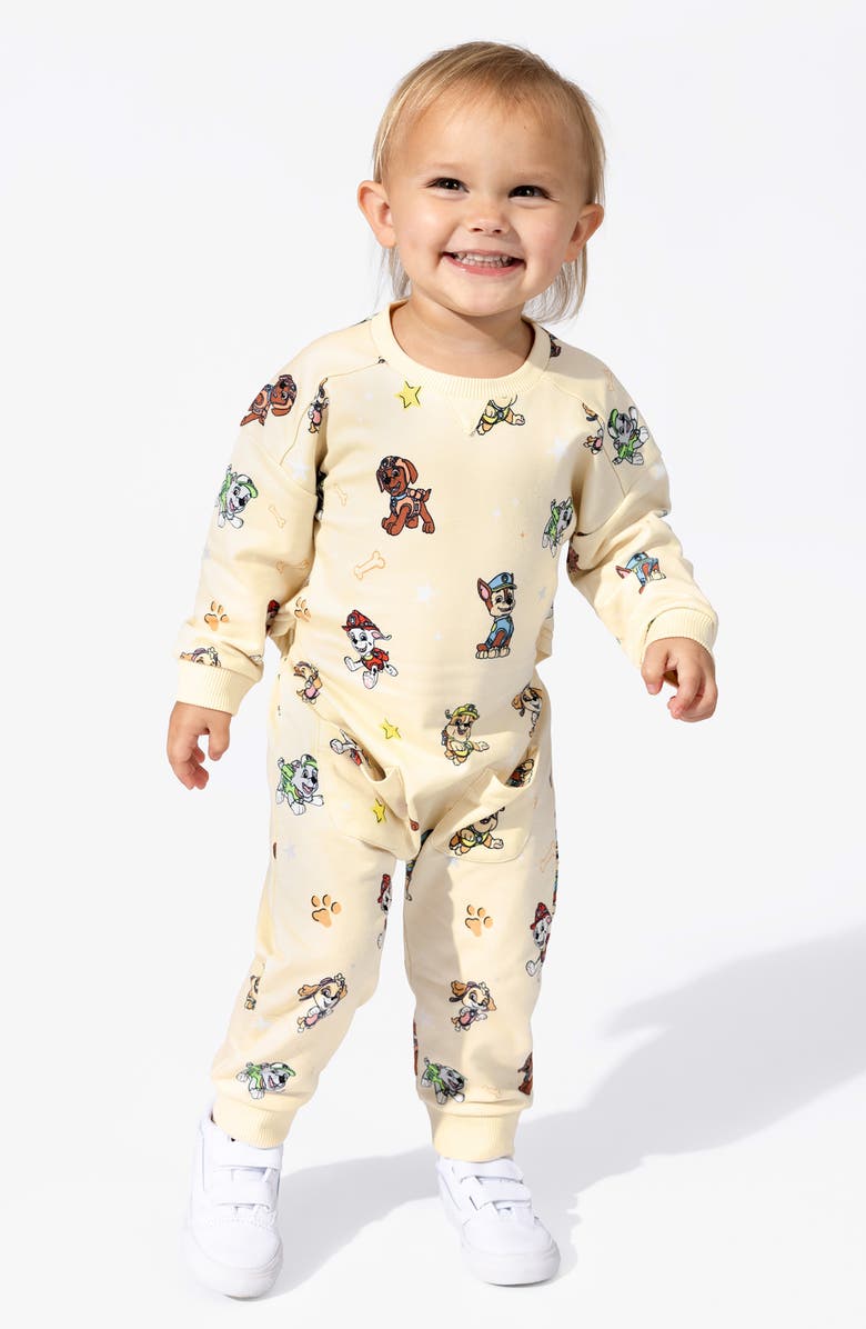 Bellabu Bear x Paw Patrol Fitted One-Piece Pajamas, Alternate, color, Beige