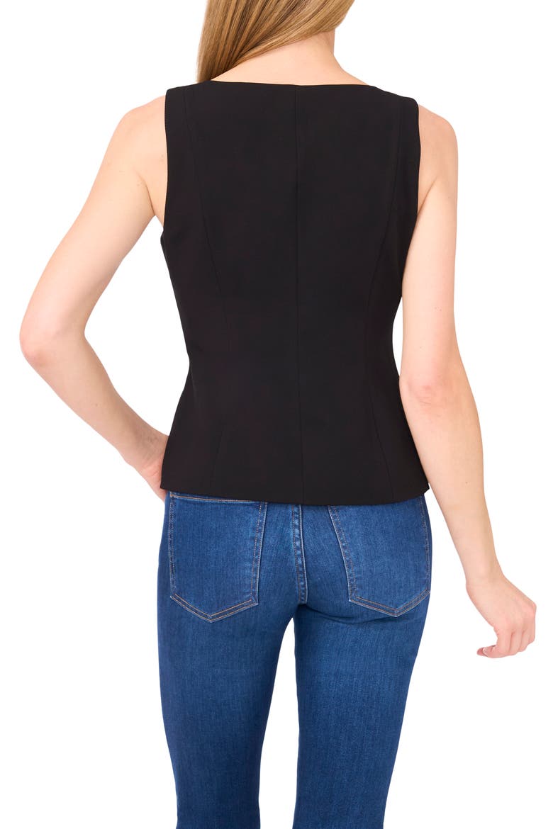 Boat Neck Waistcoat, Alternate, color, RICH BLACK