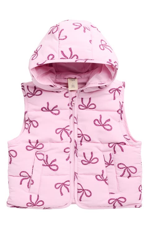 Kids' Print Hooded Puffer Vest