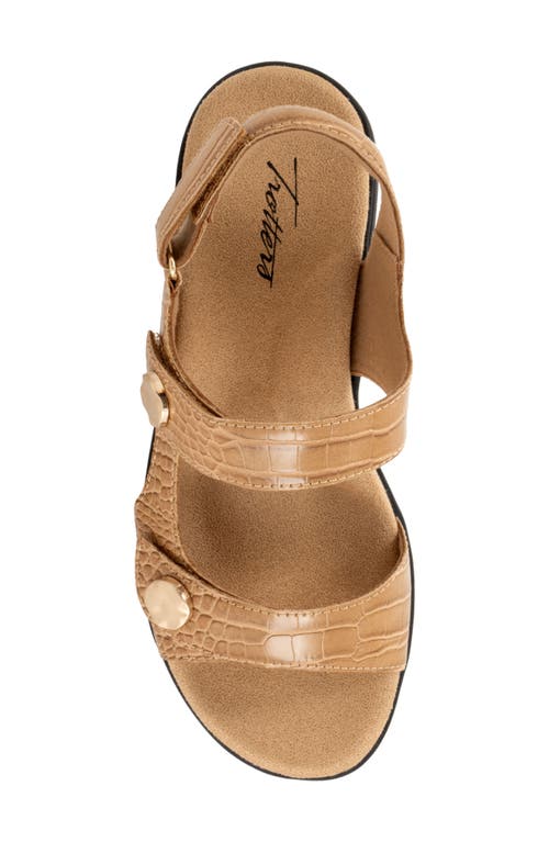 Trotters Romi Croco Slingback Sandal In Luggage