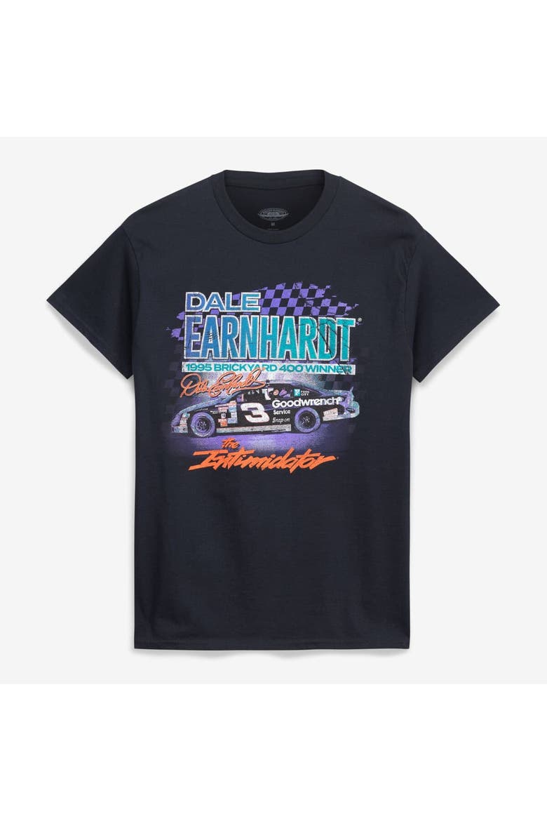 Men's Checkered Flag Sports Black Dale Earnhardt 1995 Brickyard 400 Champions T-Shirt, Main, color, Black