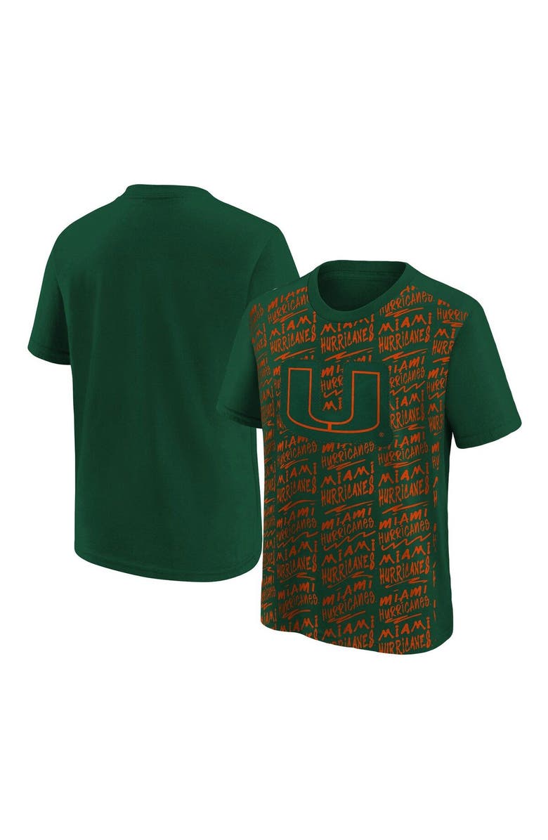 Outerstuff Youth Green Miami Hurricanes Exemplary T-Shirt, Main, color,