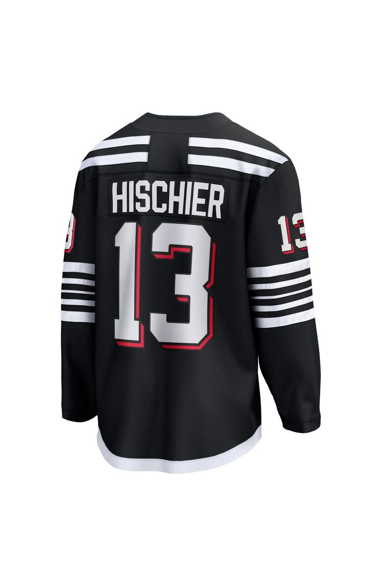 FANATICS Men's Fanatics Nico Hischier Black New Jersey Devils Alternate Premier Breakaway Player Jersey, Alternate, color, 