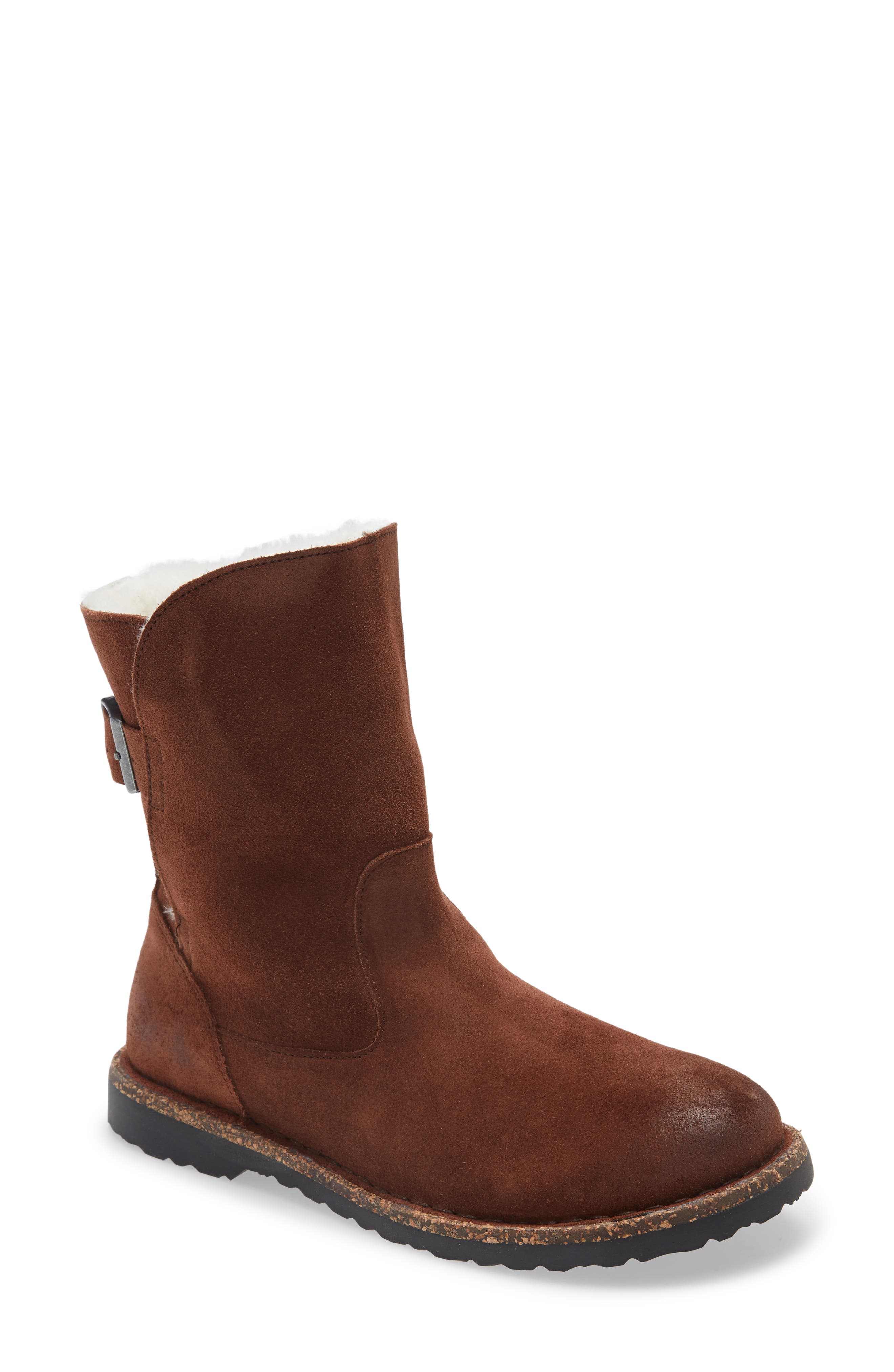 Upsalla Genuine Shearling Boot, Main, color, BROWN