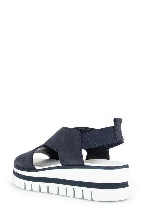 Gabor 44.623 Platform Slingback Sandal In Blue