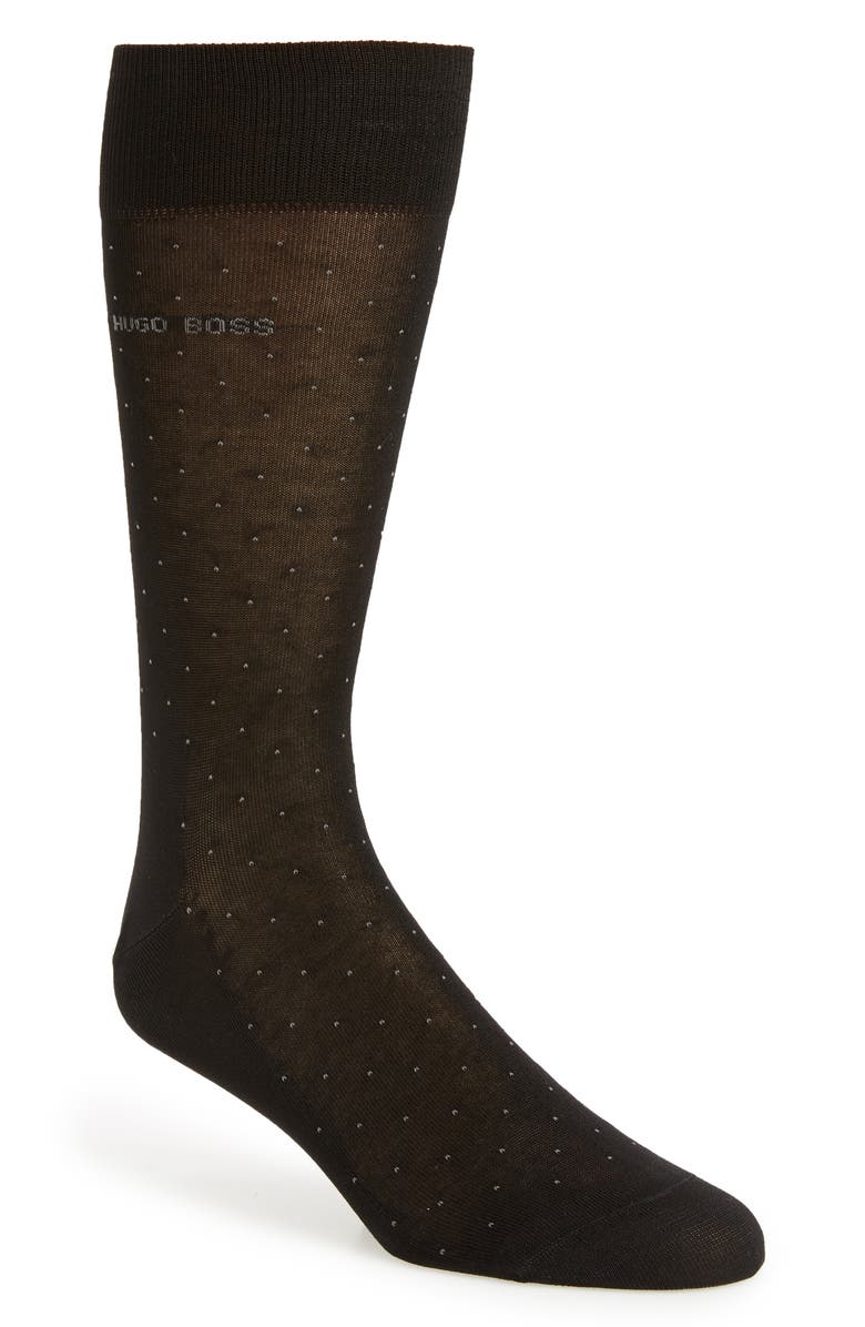 BOSS George Dot Dress Socks, Main, color, 