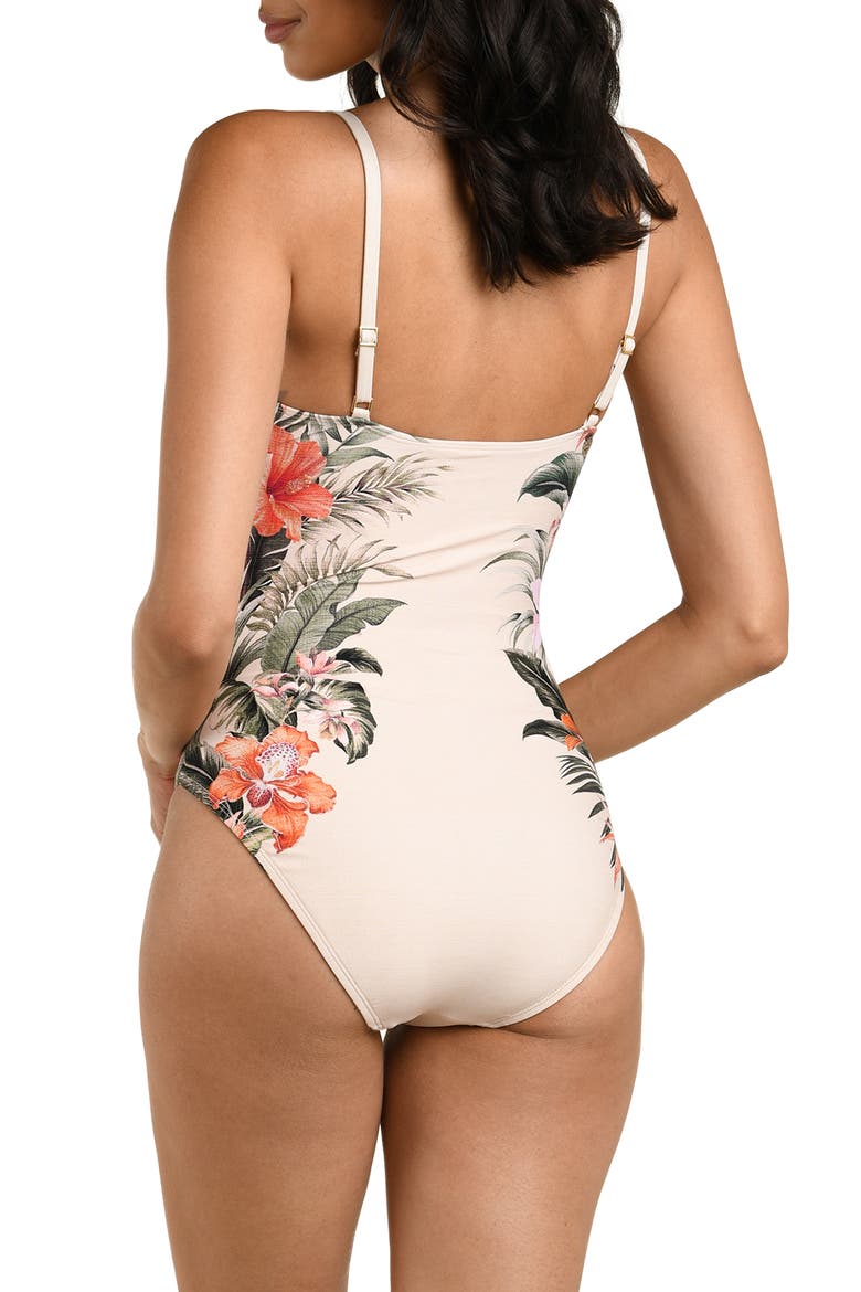 Courtyard Palm Lingerie One-Piece Swimsuit, Alternate, color, CHAMPAGNE