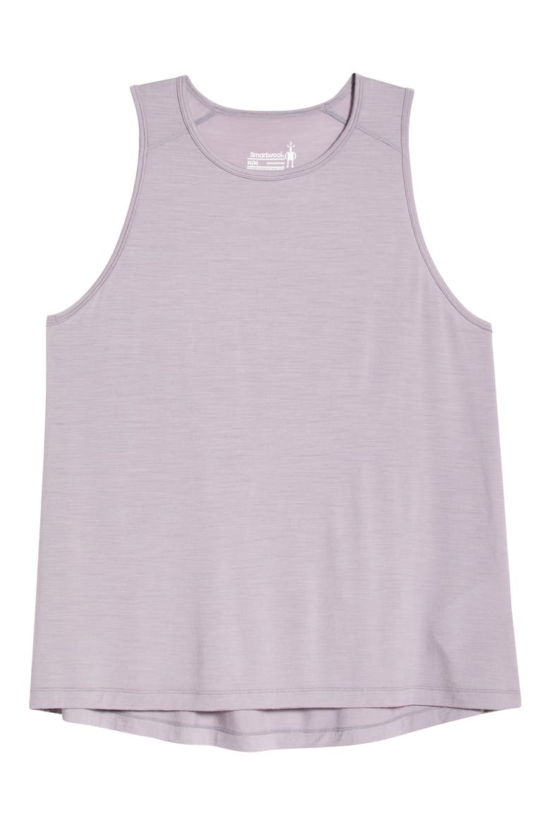 Ultralite High Neck Merino Wool Blend Tank, Alternate, color, PURPLE STORM