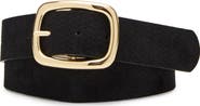 Steve Madden Snake Embossed Faux Suede Belt