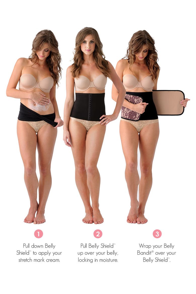 Post Pregnancy Protective Belly Shield, Alternate, color, BLACK