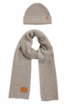 Vince Shaker Knit Cuffed Beanie & Scarf Set