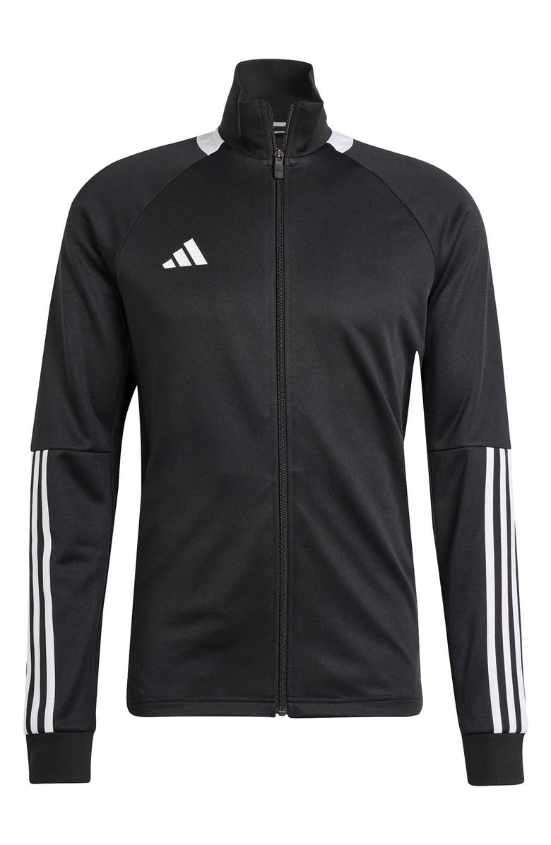 adidas Sereno AEROREADY 3-Stripes Jacket, Alternate, color, Black/ White