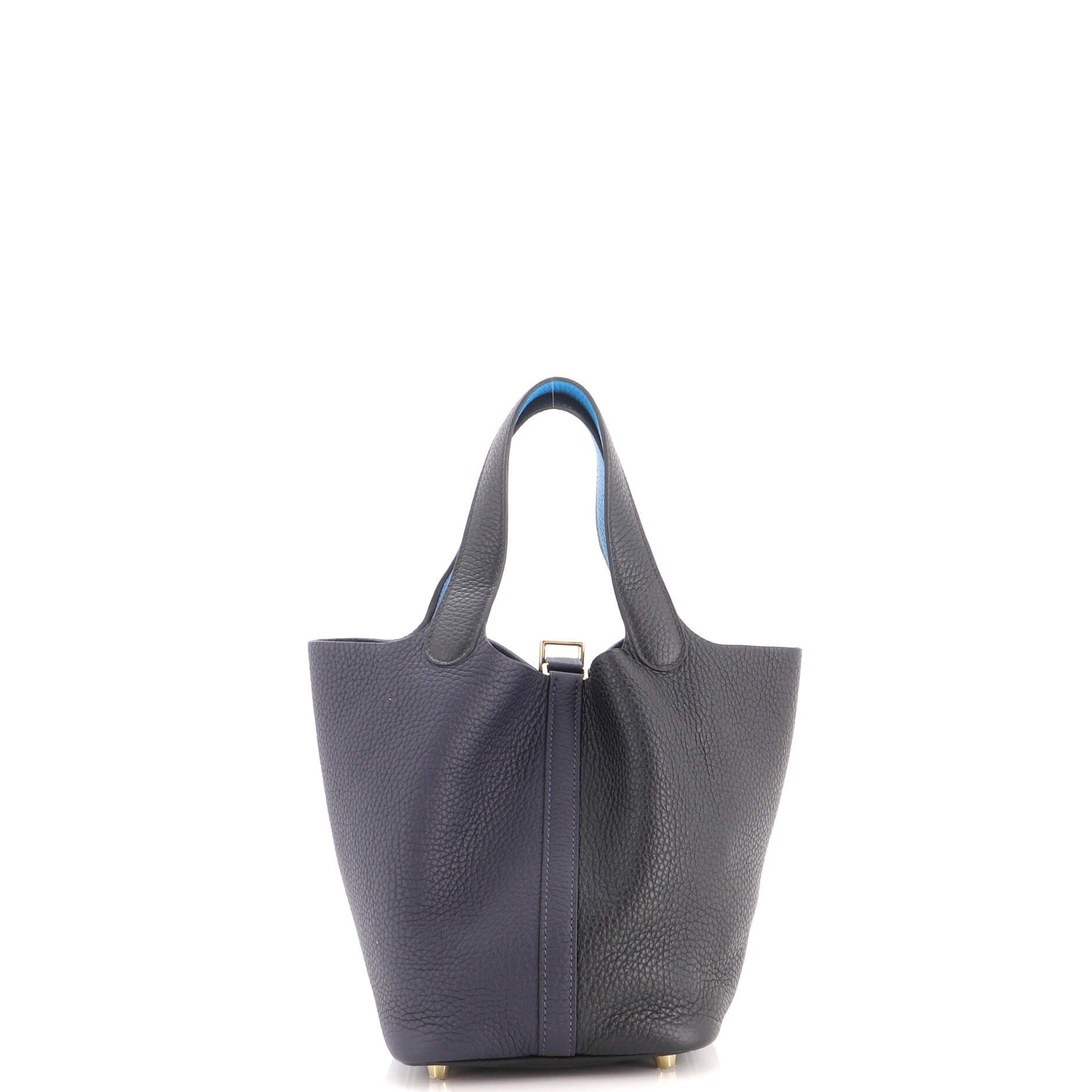 Casaque Picotin Lock Bag Clemence PM, Alternate, color, Blue