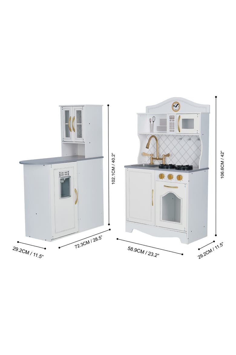 Little Chef Upper East Retro Kitchen Playset, Alternate, color, WHITE / GOLD