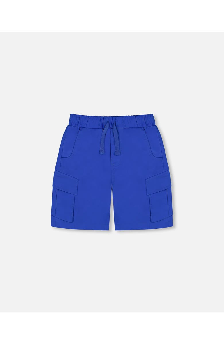 Deux par Deux Little Boy's Parachute Cargo Pocket Shorts Royal Blue, Main, color, 