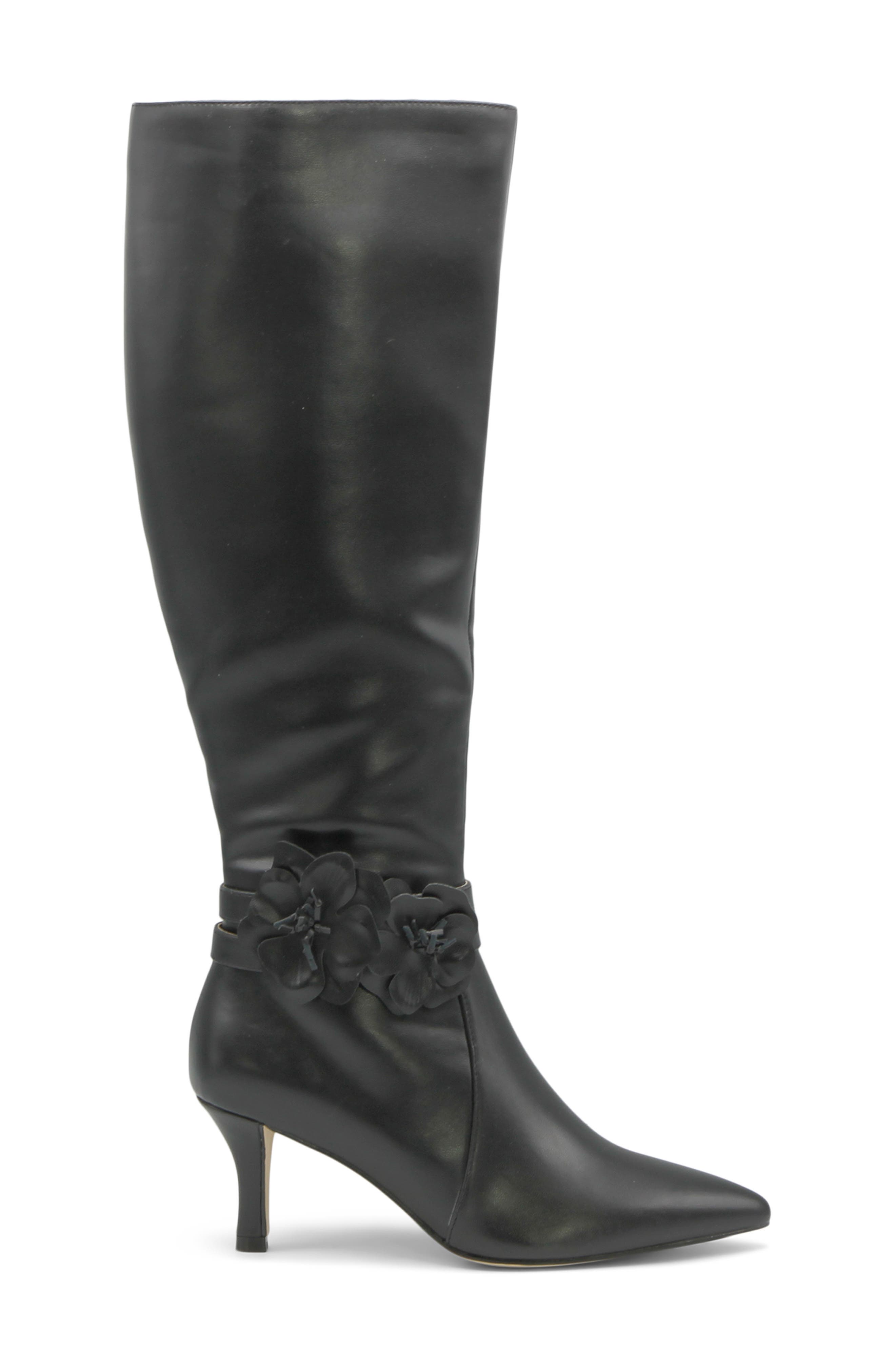Charles by Charles David Albee Pointed Toe Knee High Boot, Alternate, color, Black