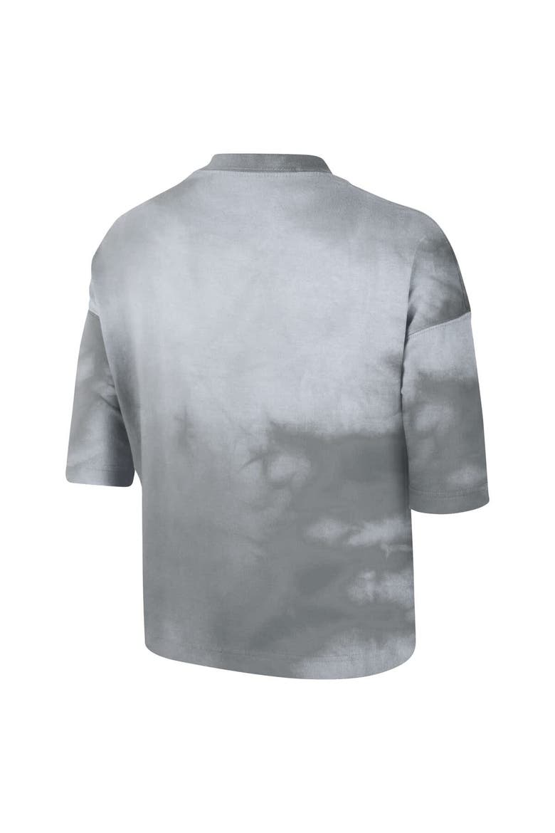 Women's Nike Gray WNBA Team 13 Shadow-Dye Boxy Cropped T-Shirt, Alternate, color, Gray