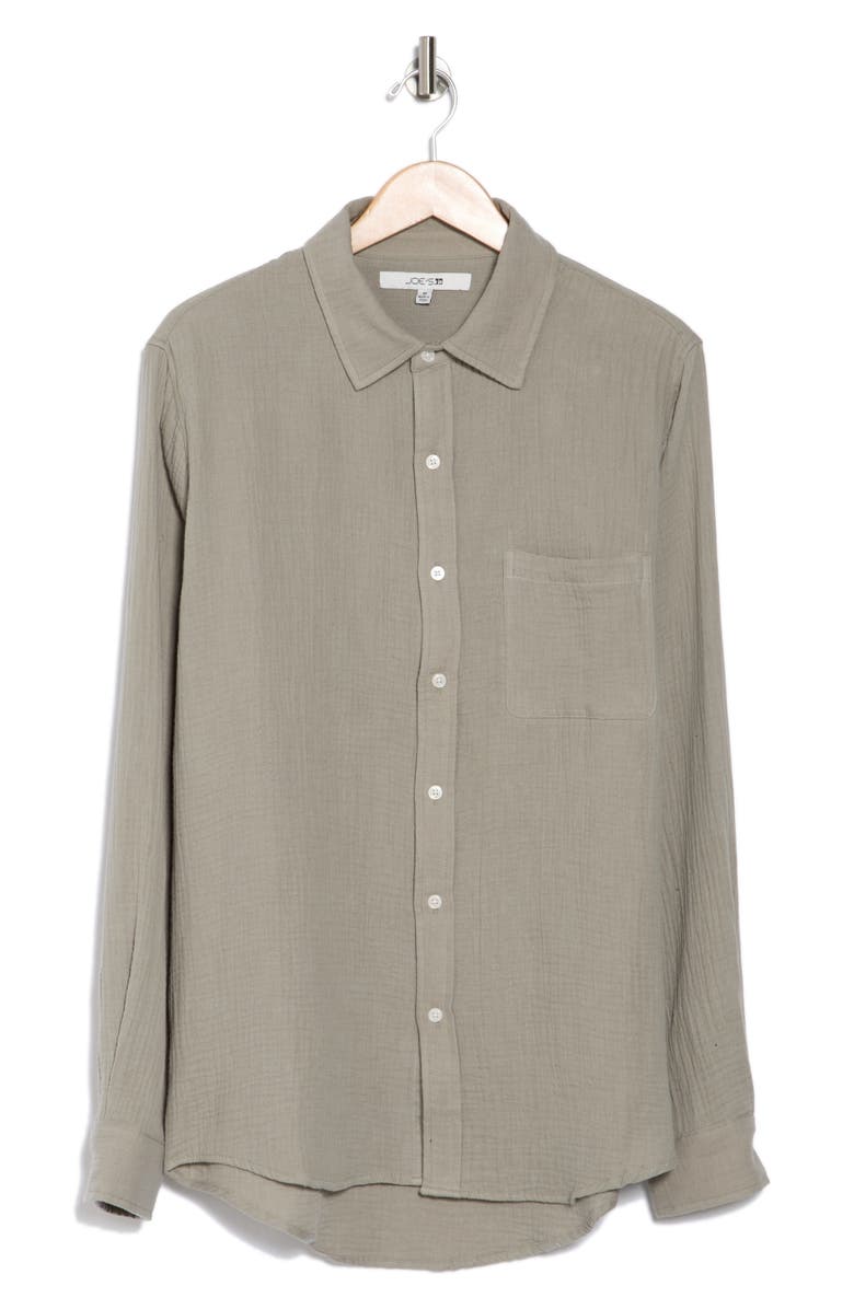 Joe's Cotton Gauze Button-Up Shirt, Alternate, color, Olive