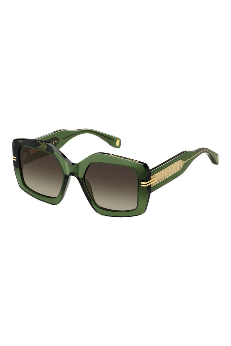 MJ 1109/S 53mm Gradient Square Sunglasses, Alternate, color, GREEN