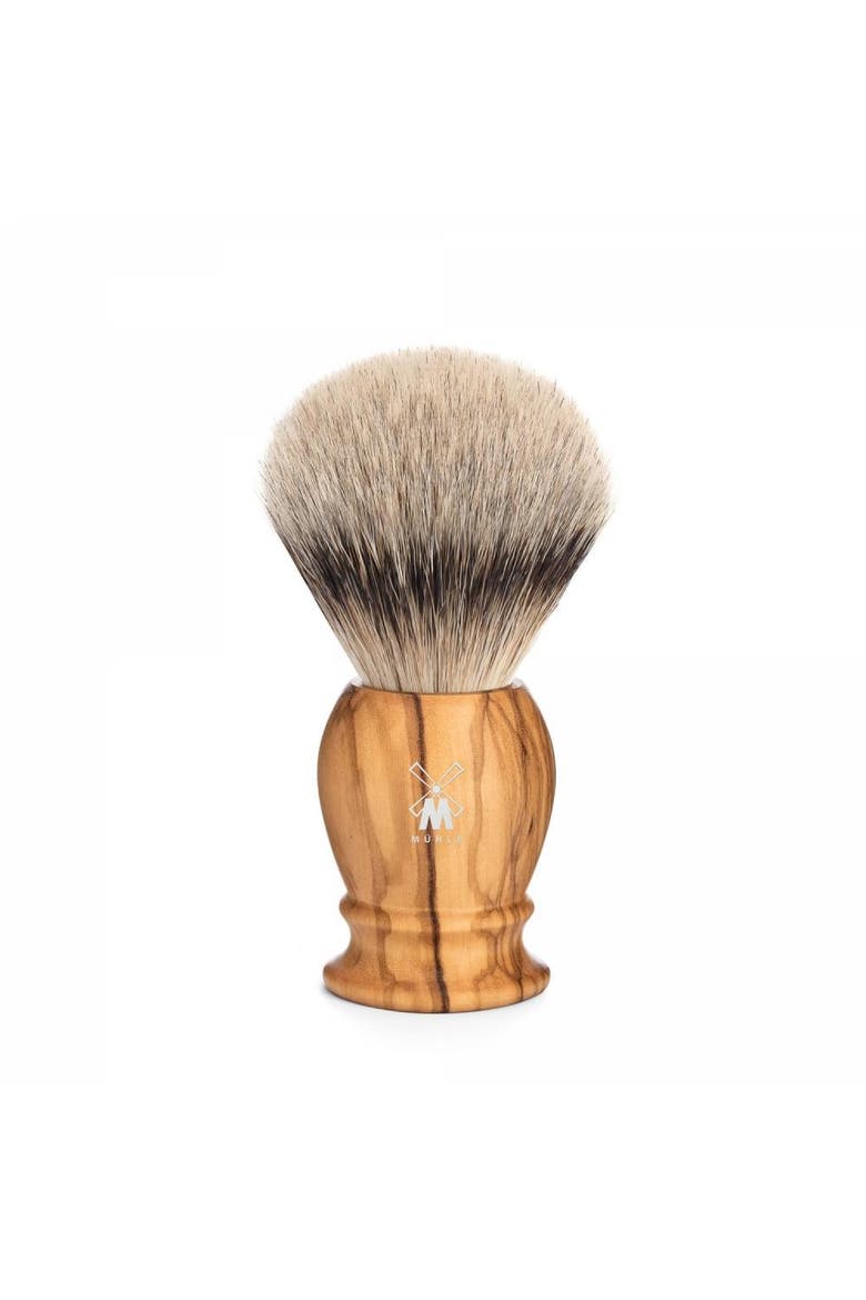 Classic Medium Olive Wood Silvertip Badger Shaving Brush, Main, color, Olive Wood
