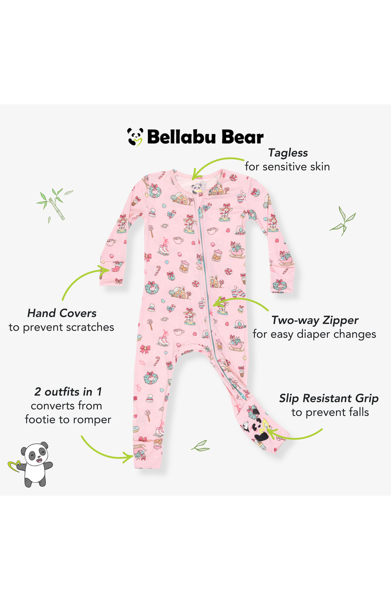 Bellabu Bear Baby Candy Cane Lane Convertible Footie, Alternate, color, Candy Cane Lane