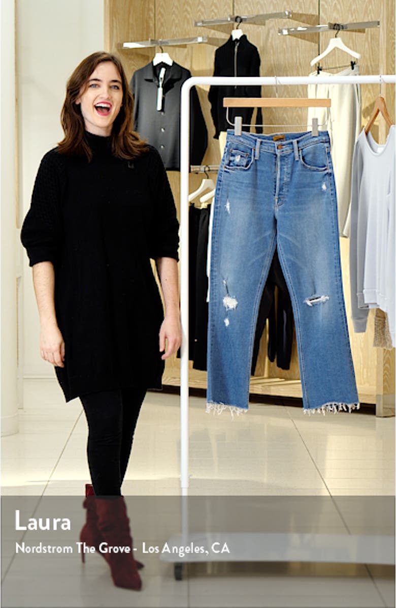 The Tripper Ripped High Waist Fray Hem Ankle Jeans, sales video thumbnail