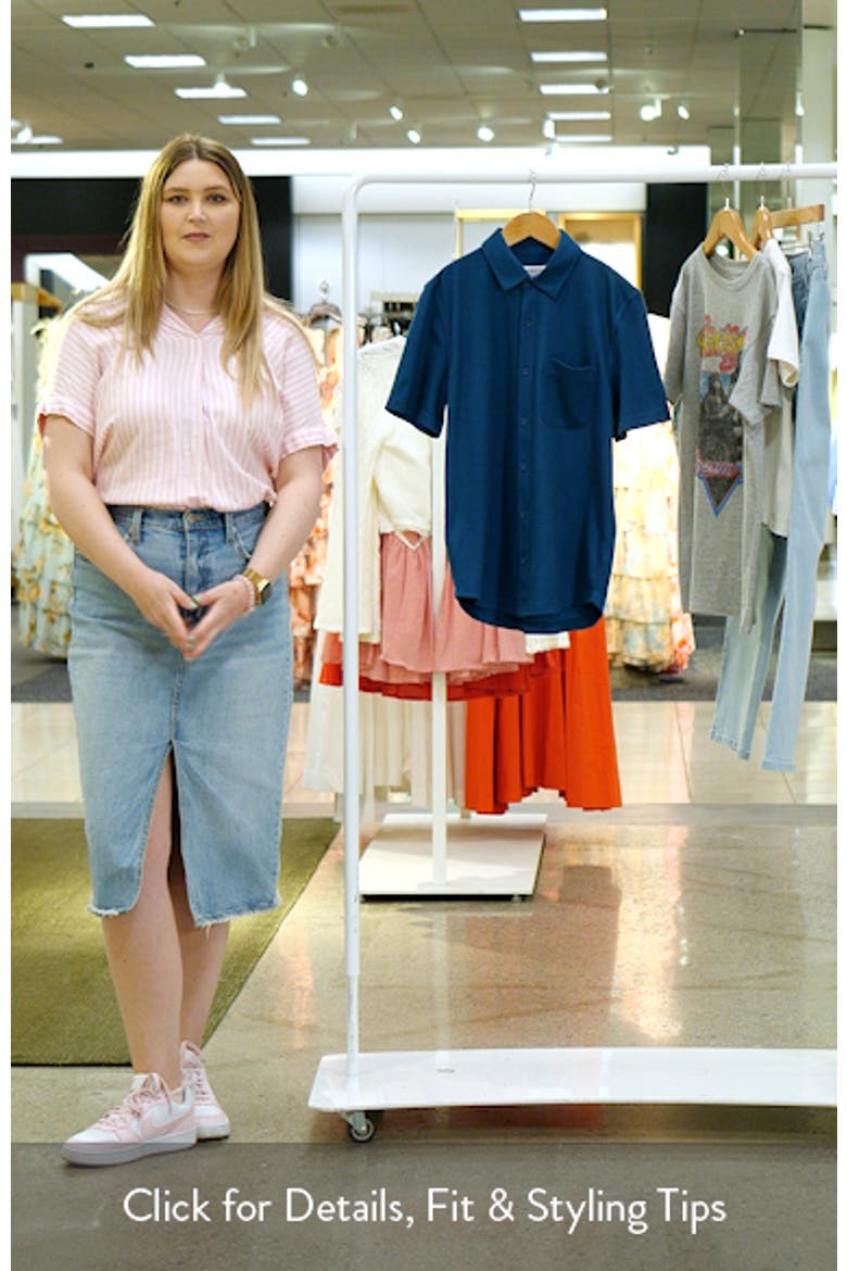 Kids' Short Sleeve Knit Button-Up Shirt video