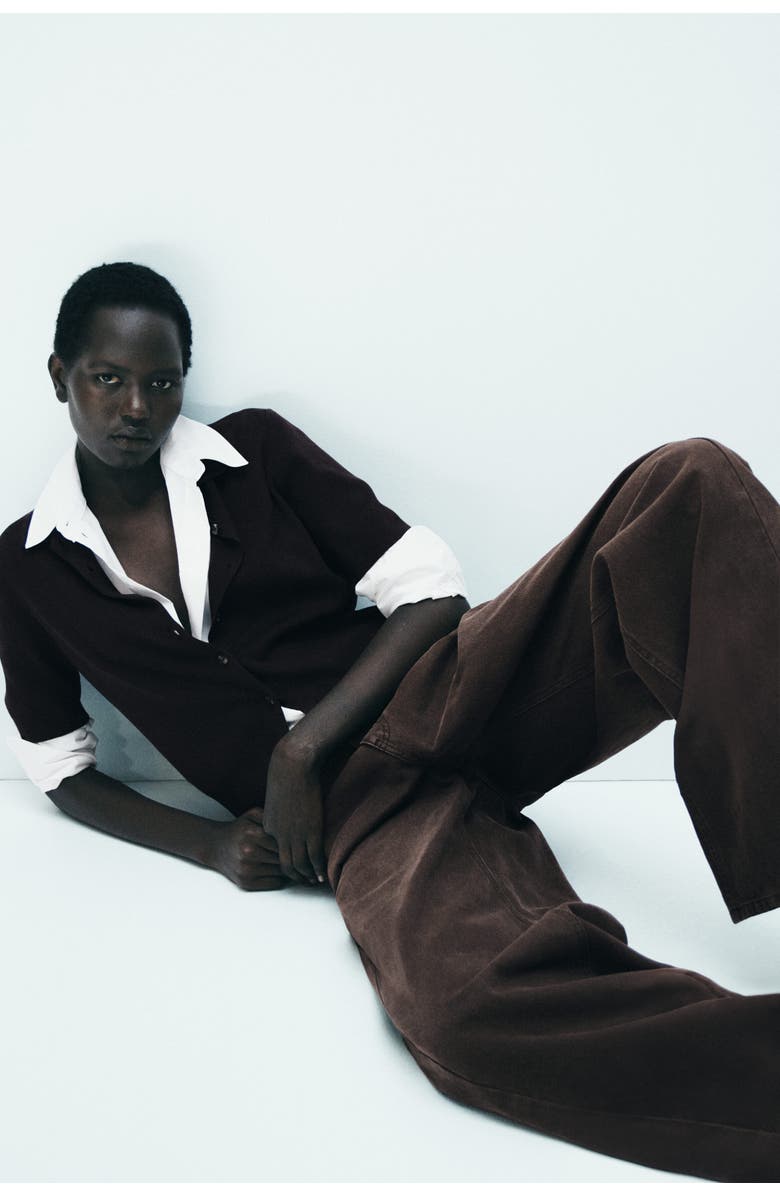 H&M Barrel Regular Waist Jeans, Alternate, color, 