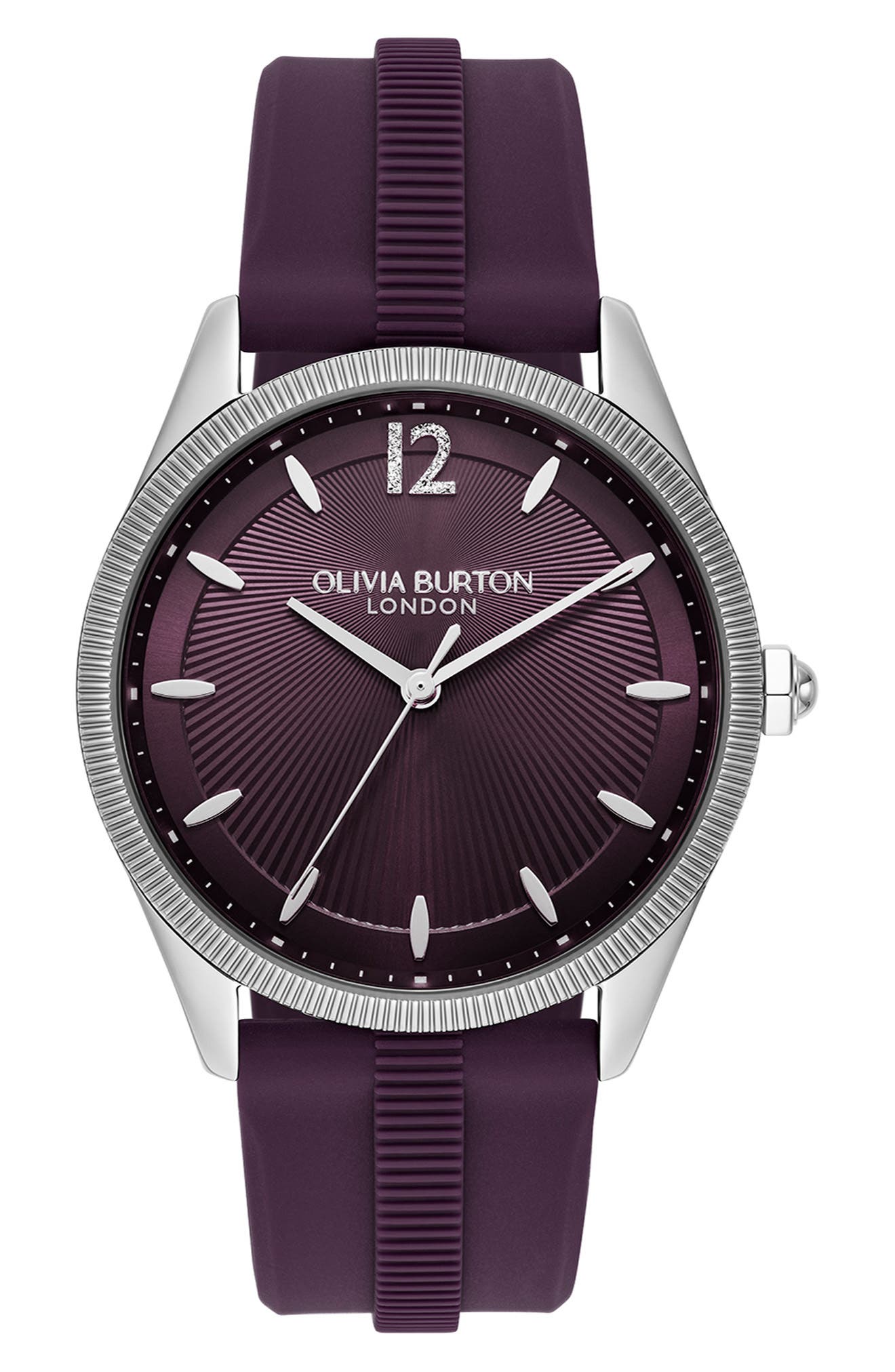 Olivia Burton Radiate Silicone Strap Watch, 38mm
