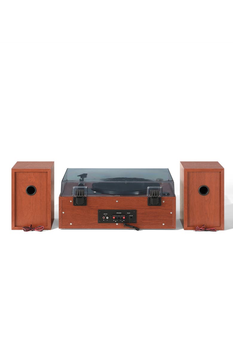 Crosley Radio 1975T Retro Record Player & Speakers, Alternate, color, Walnut