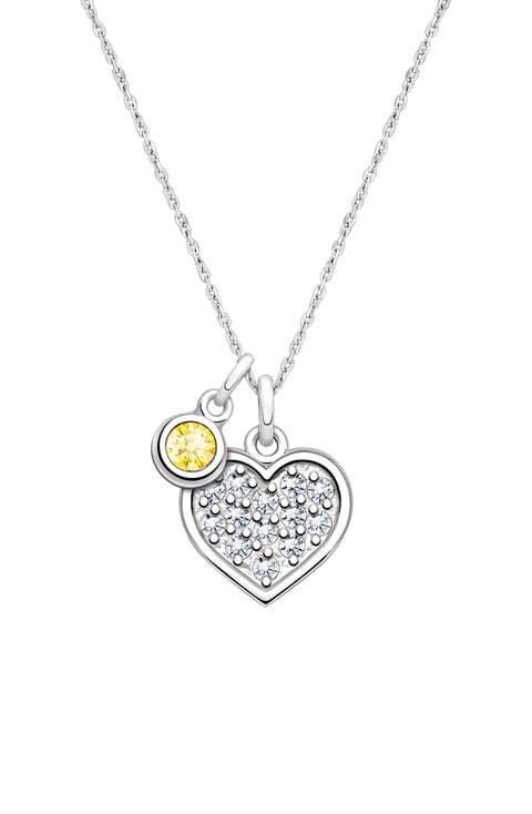 Sterling Silver Oh So Loved Birthstone 12-14" Necklace