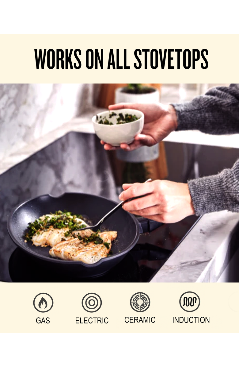 Alva Energy Nonstick Ceramic Frying Pan, Alternate, color, 13.6 Inch