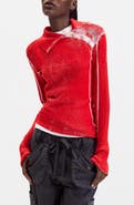 Desigual Acid Wash Ribbed Cotton Sweatshirt