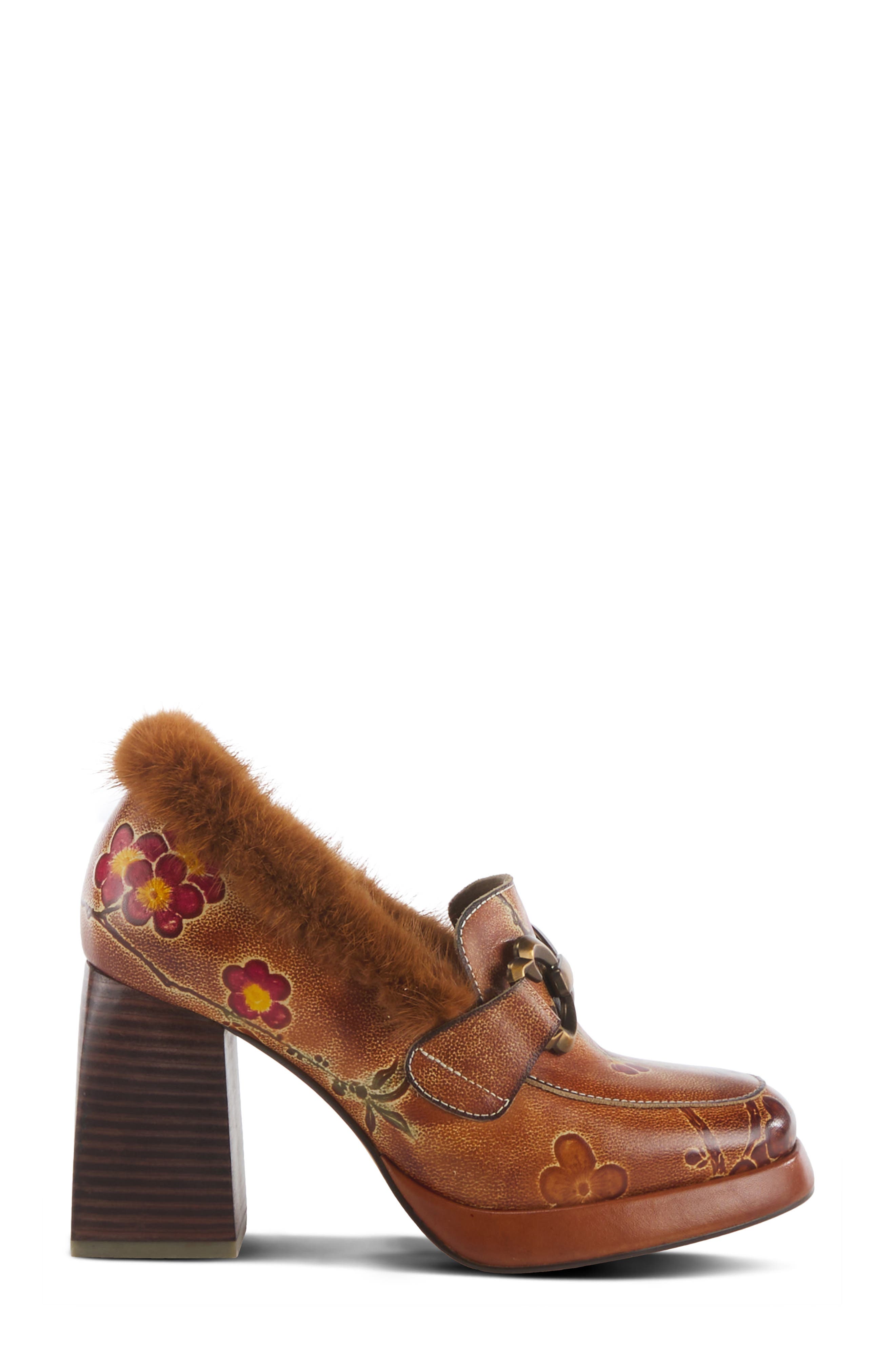 Spring Step Tancy Faux Fur Trim Loafer, Alternate, color, 