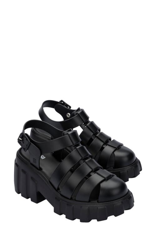 Melissa Megan Platform Fisherman Sandal in Black 