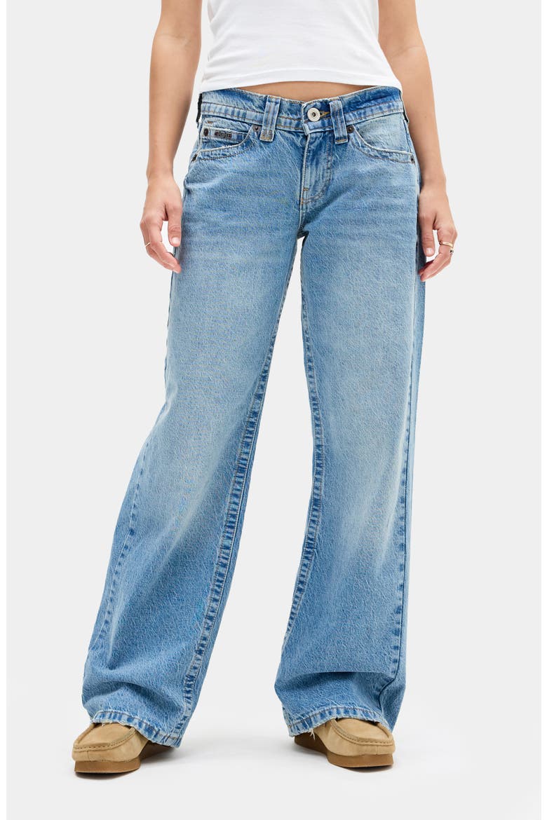 Kayla Low Rider Wide Leg Jeans, Main, color, LIGHT VINTAGE