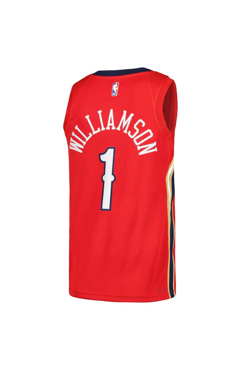 Jordan Brand Men's Jordan Brand Zion Williamson Red New Orleans Pelicans Swingman Player Jersey - Statement Edition, Alternate, color, 